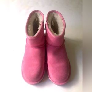 UGG Sz 5 Koolaburra Jona Ankle Boots Kids Girls Barbie Pink NWOT